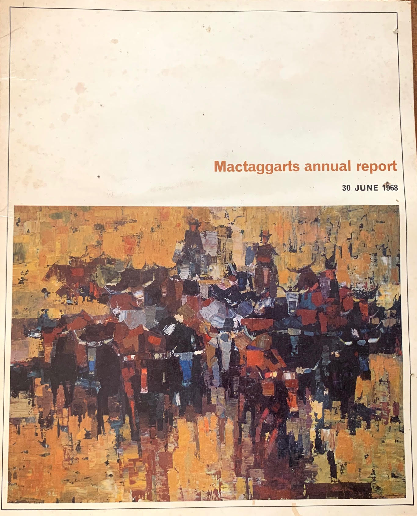 Mactaggarts 1968 Annual Reort Cover 