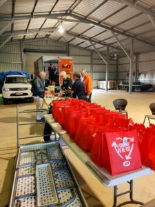 Dalby Showgrounds preparing gift bags for the Brigalow Primary School visit