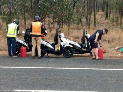 Fuel stop between Injune and Rolleston