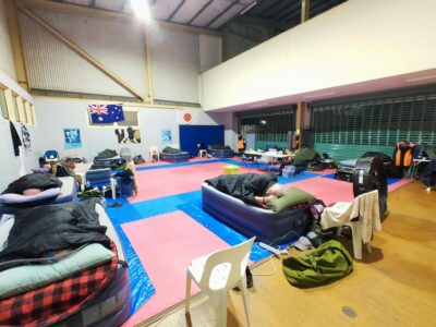 Sleeping rough at PCYC in Roma